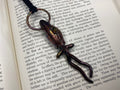 Glass Squid Pendant • Black Opal Necklace • Electroformed Copper • Deep Sea Creature Jewelry