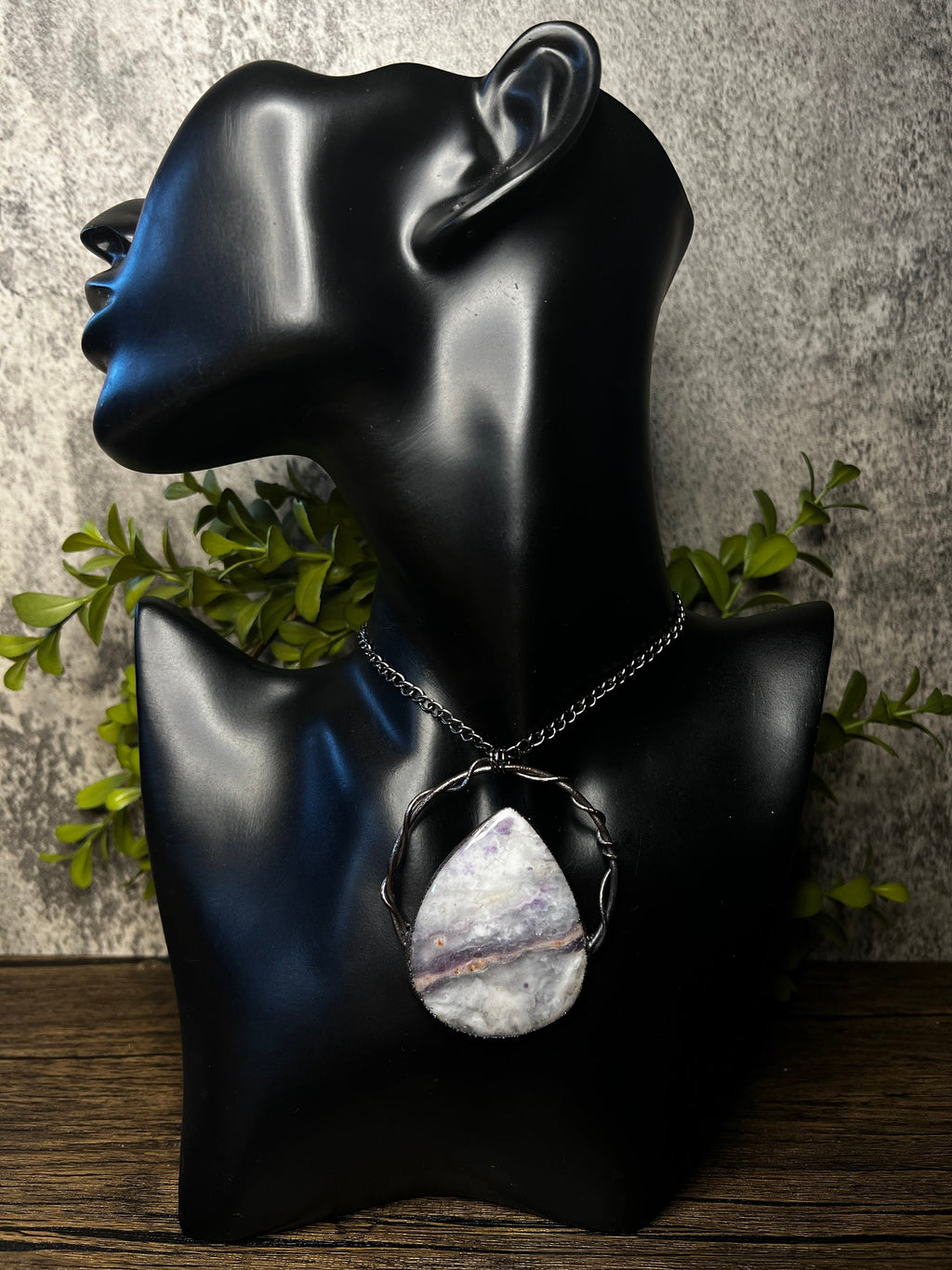 Amethyst Pendant • Electroformed Copper • Handmade Necklace