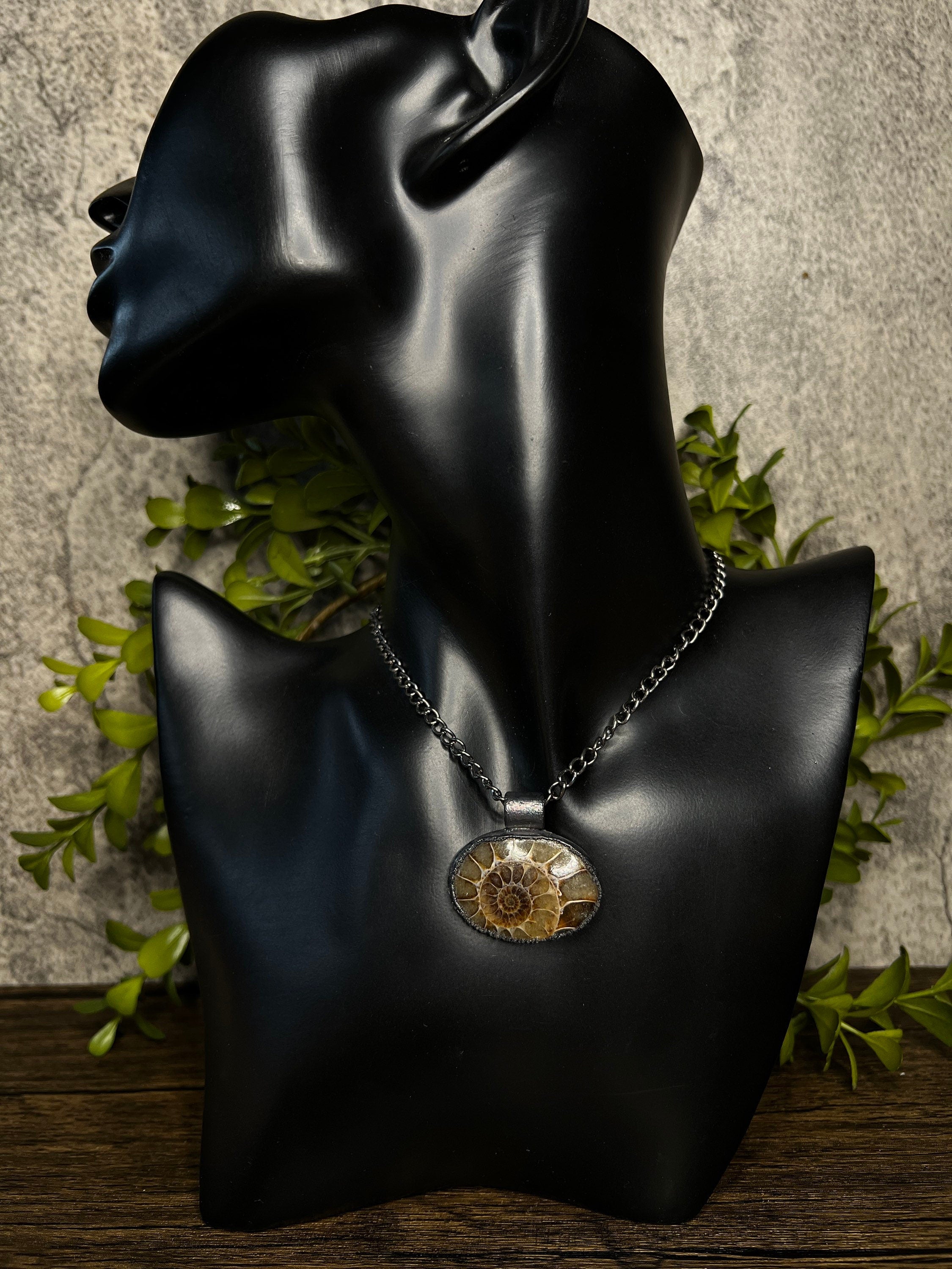 Ammonite Pendant • Electroformed Copper • Handmade Necklace