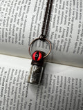 Snake Shed & Reptile Eye Essential Oil Roller Pendant • Electroformed Copper