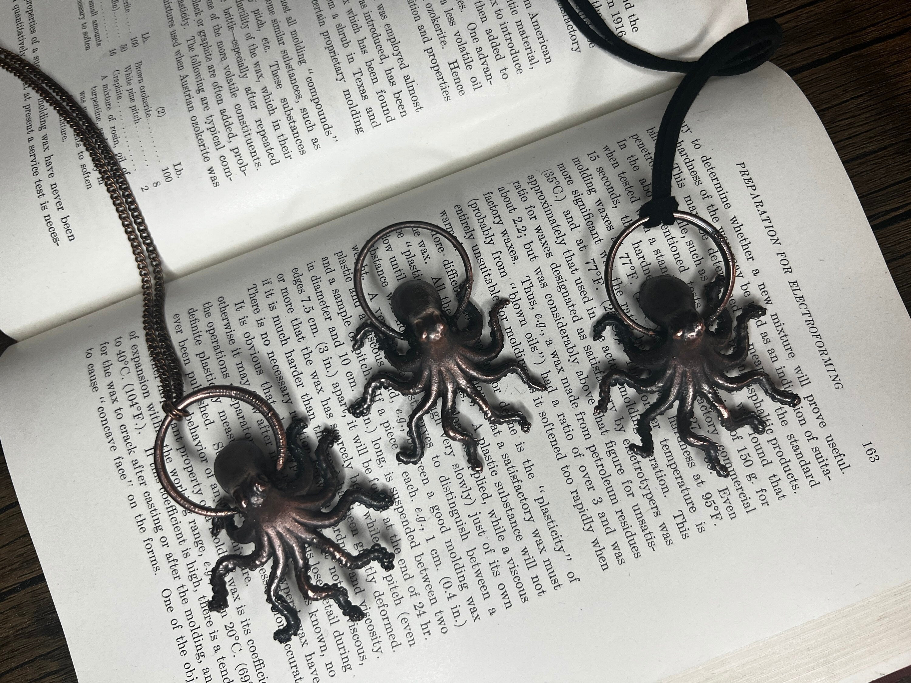 Octopus Pendant • Electroformed Copper • Ocean Jewelry