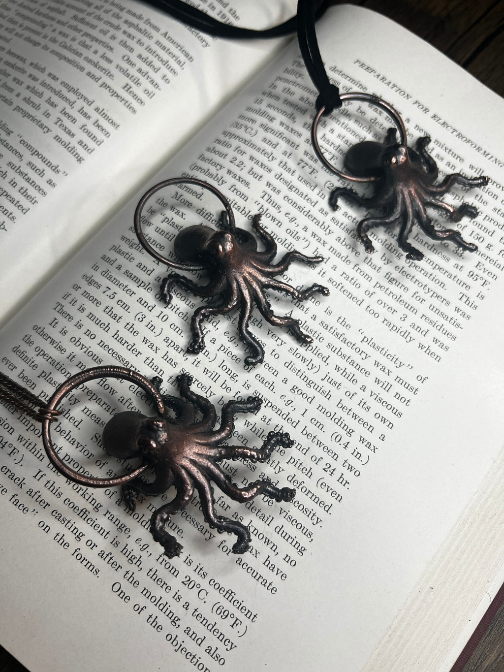 Octopus Pendant • Electroformed Copper • Ocean Jewelry