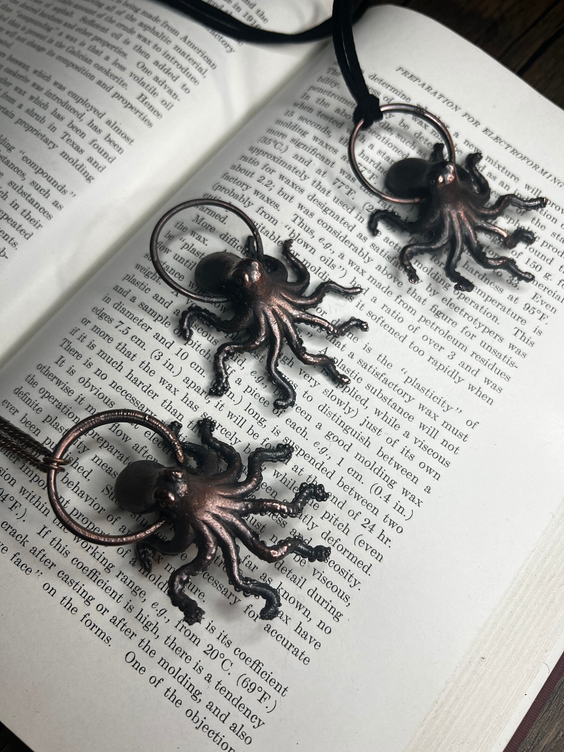 Octopus Pendant • Electroformed Copper • Ocean Jewelry