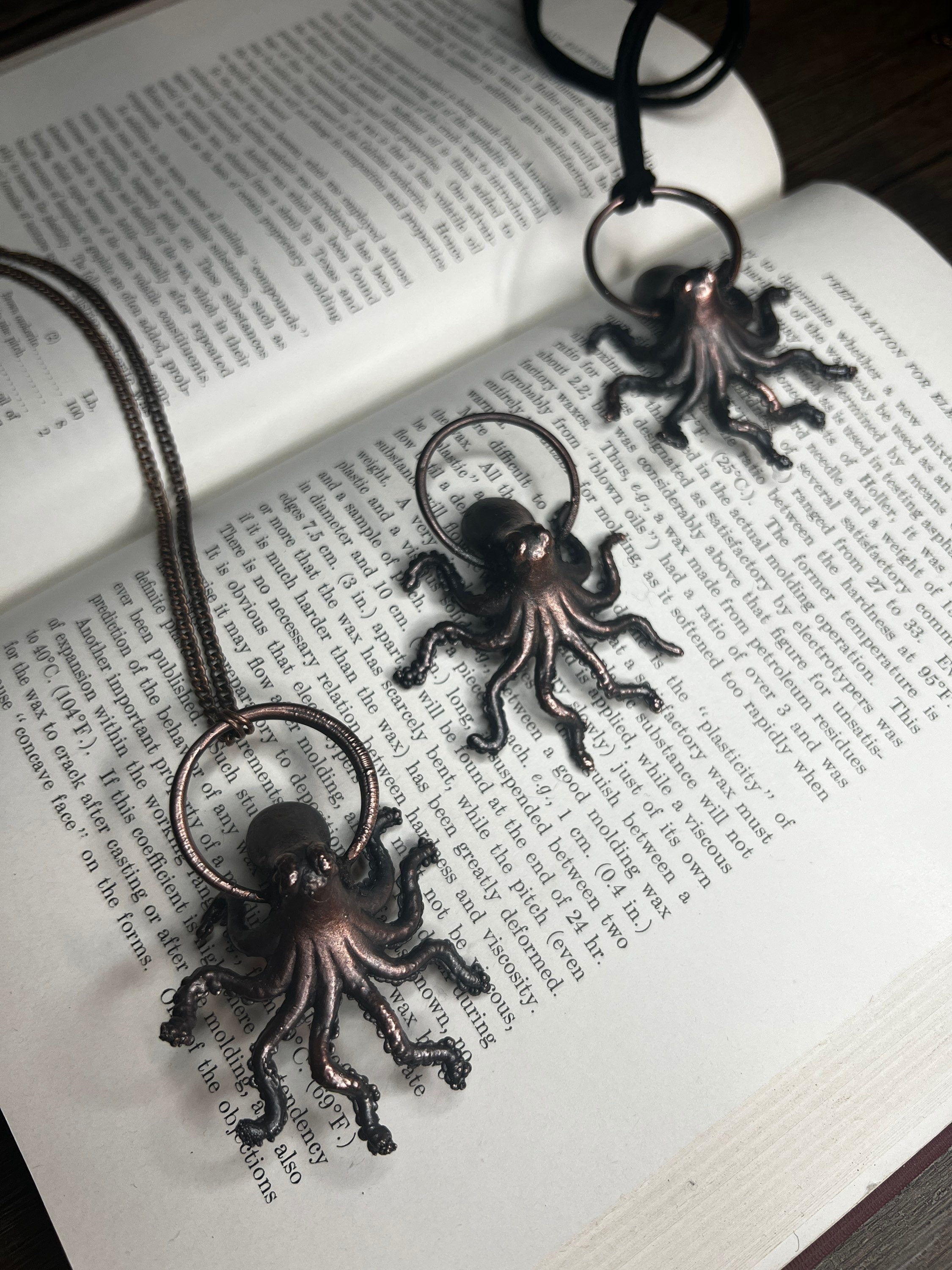 Octopus Pendant • Electroformed Copper • Ocean Jewelry