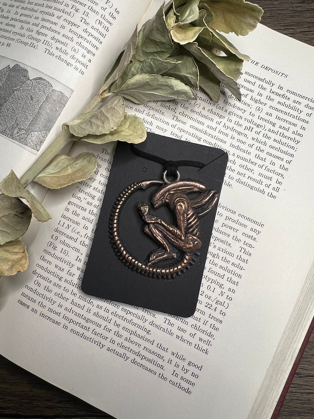 Alien Queen Pendant • Electroformed Copper • Sci-Fi Jewelry • Handmade Necklace