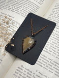 Flint Arrowhead Pendant • Electroformed Copper • Primitive Jewelry