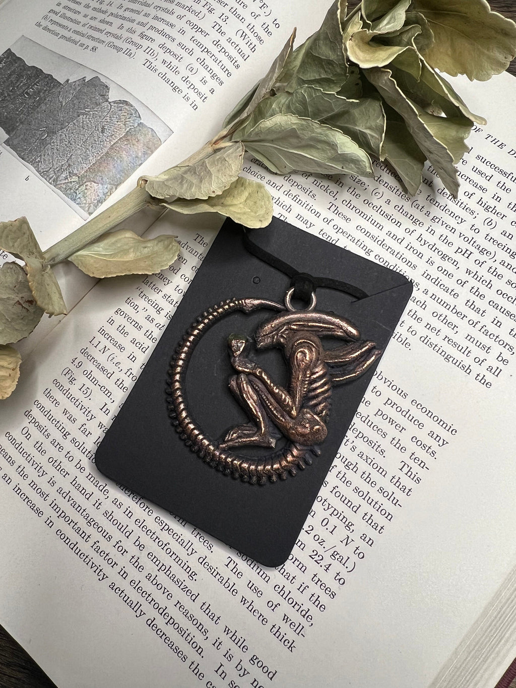 Alien Queen Pendant • Electroformed Copper • Sci-Fi Jewelry • Handmade Necklace