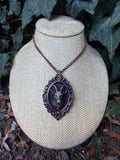 Mini Goat Taxidermy Necklace • Electroformed Copper • Gothic Oddity Portrait Pendant
