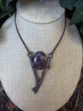 Pietersite Twig Pendant • Electroformed Copper • Handmade Necklace