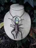 Giant Wētā • Labradorite • Electroformed Copper Necklace