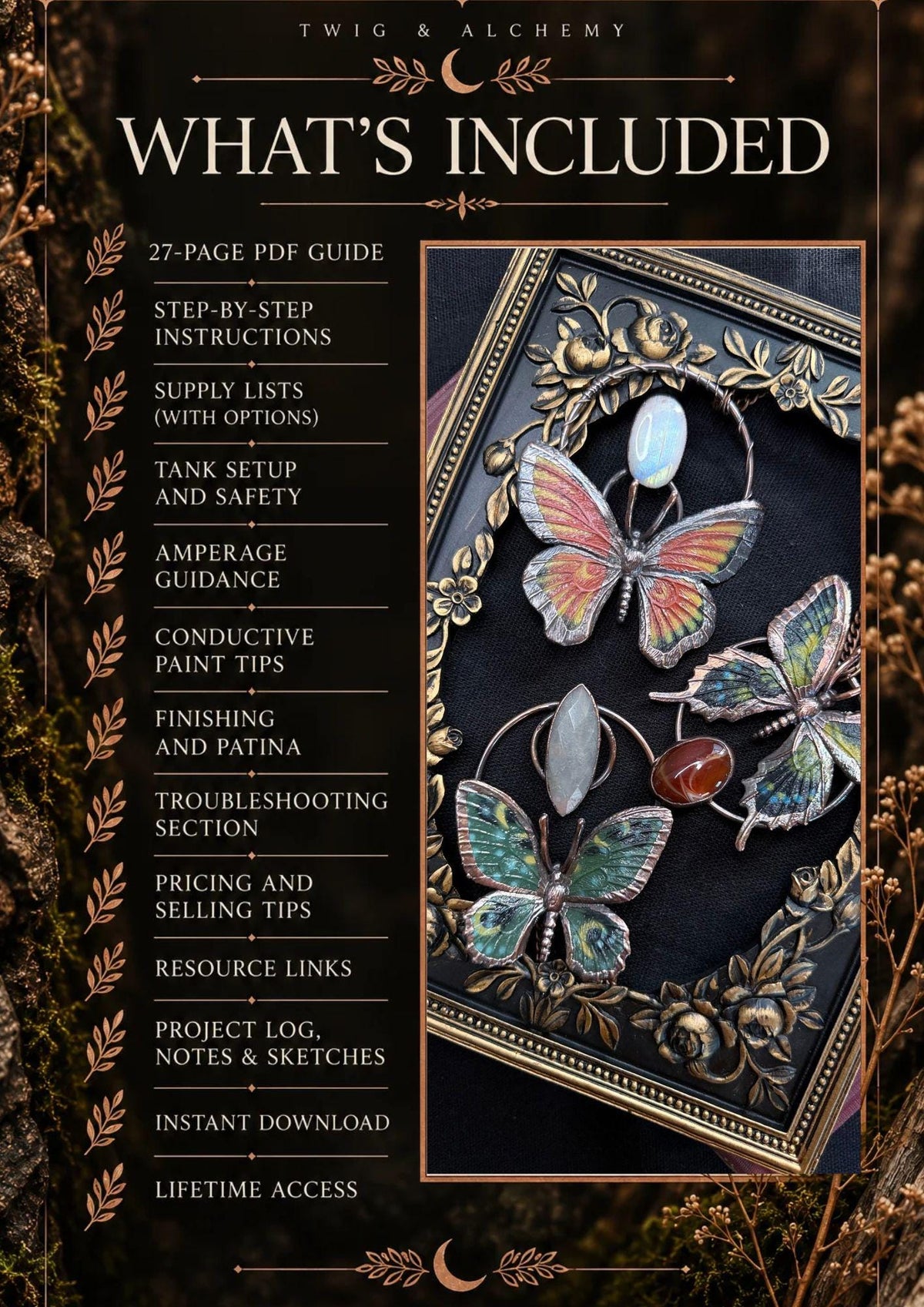 Electroforming Jewelry Tutorial • Copper Electroforming Guide (Digital PDF eBook)