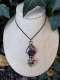 Earthbound Elixir · Jasper & Botanical Vial · Electroformed Copper Pendant