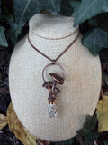 Forest Shed · Mushroom & Snakeskin Vial · Electroformed Copper Pendant